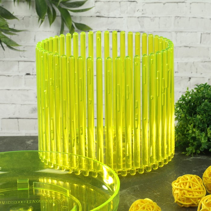 Горшок для орхидеи "Корона", цвет желтый флер