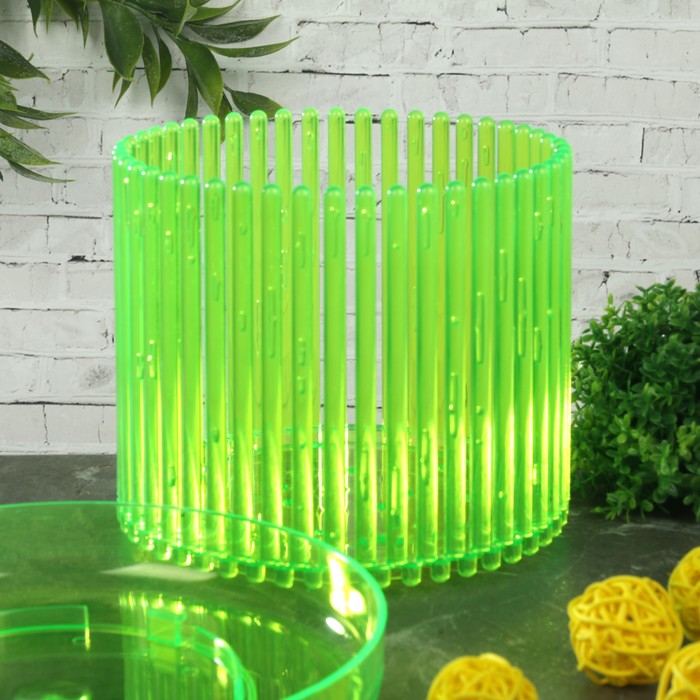 Горшок для орхидеи "Корона", цвет зеленый флер