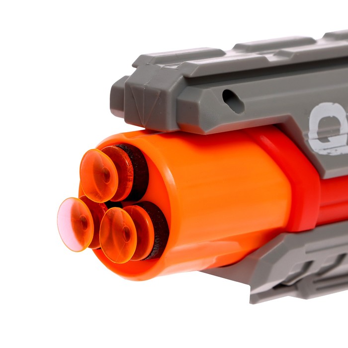 Бластер "Ротор", стреляет мягкими пулями, в комплекте с мишенью,цвета МИКС