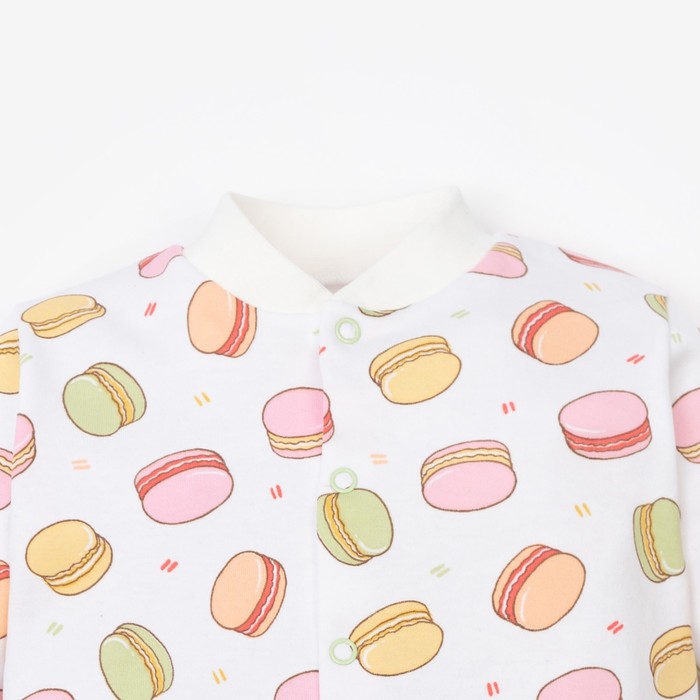 

Кофточка для девочки «Macaron», цвет белый/розовый, рост 74 см
