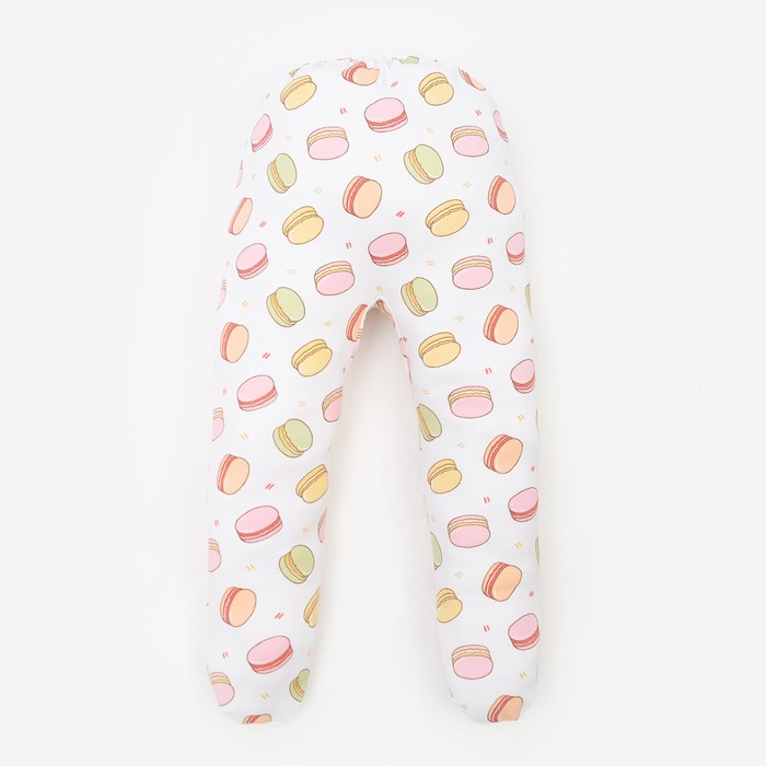 Ползунки для девочки «Macaron», цвет белый/розовый, рост 74 см