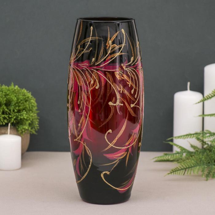 ваза гравированная ностальгия d 7 5см 10х26 см керамикс Ваза Рубин овал d-7,5см; 10х26 см