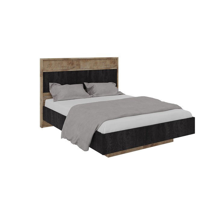 Спальня «Кения 5» кровать, комод, тумба 2 шт, Гамбия/Угольный камень