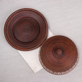 

Блинница "Лакомка", ангоб, красная глина, 2 л