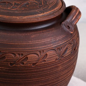 Супник "Гончарный", декор, красная глина, 4 л