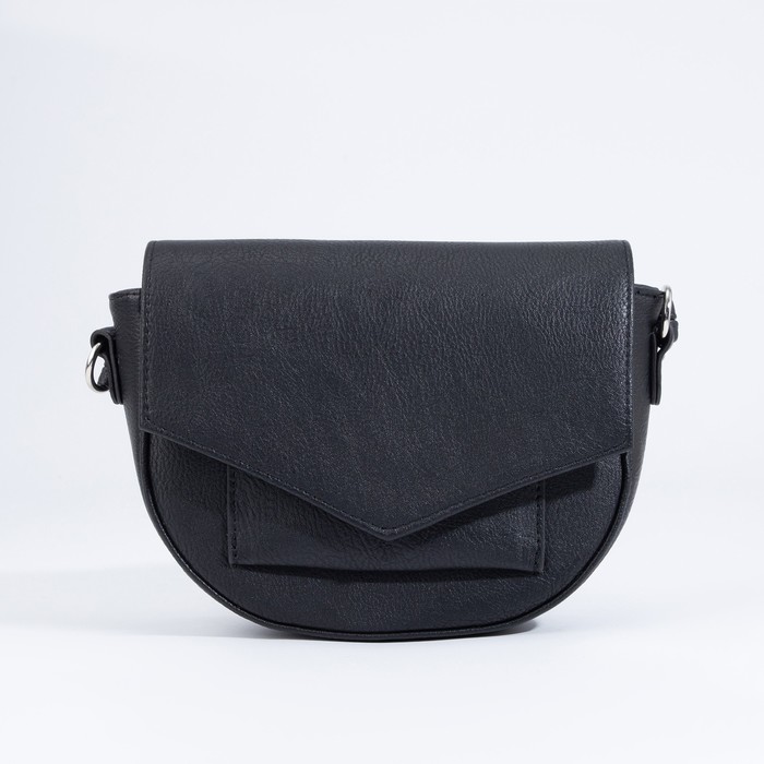 Сумка жен, 2177021940132, 21*6*15, отд на клапане, регул ремень, черный