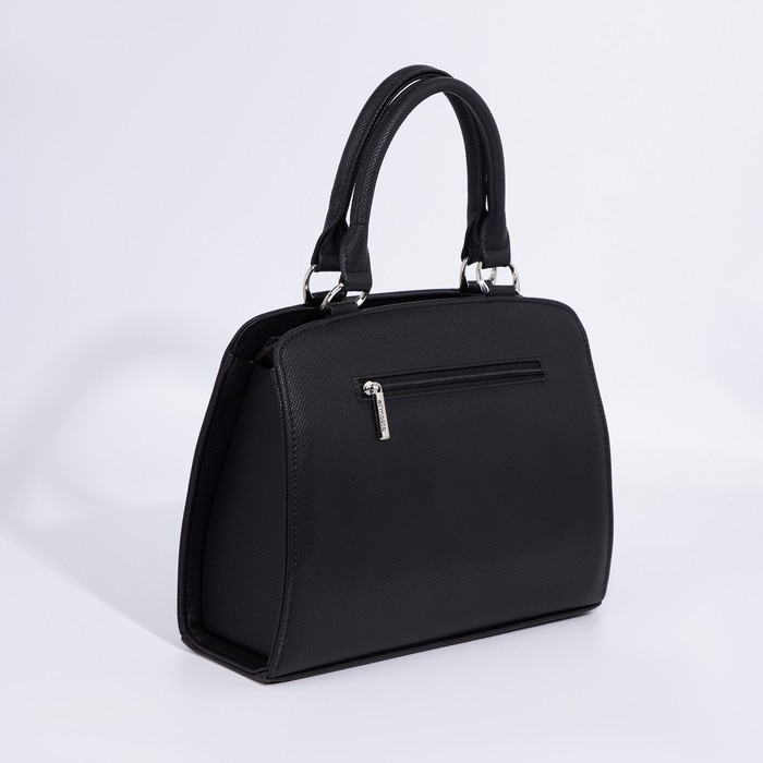 Сумка-тоут El Masta на молнии, наружный карман, длинный ремень, цвет графит