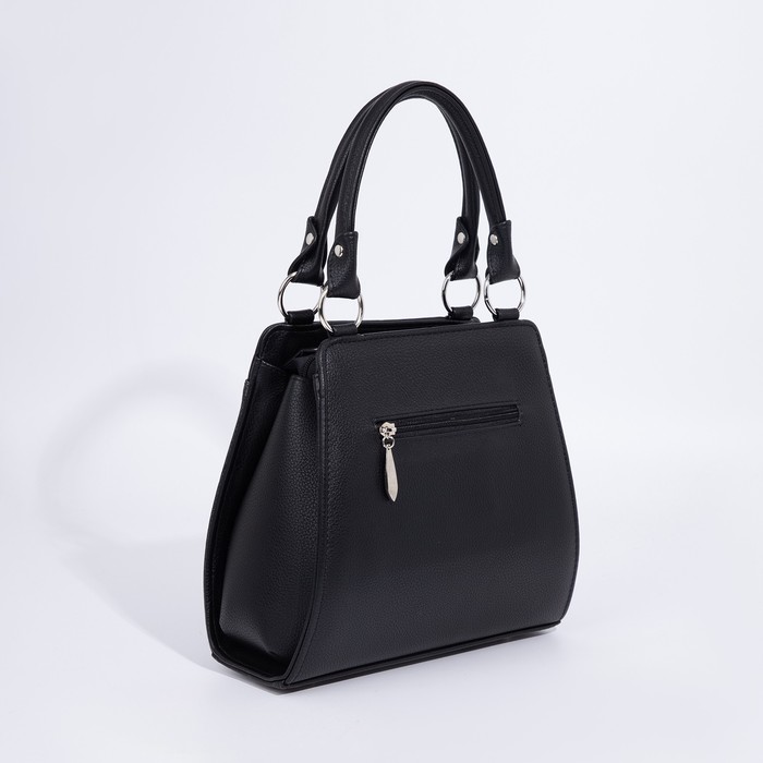 Сумка-тоут El Masta на молнии, 2 наружных кармана, длинный ремень, цвет графит