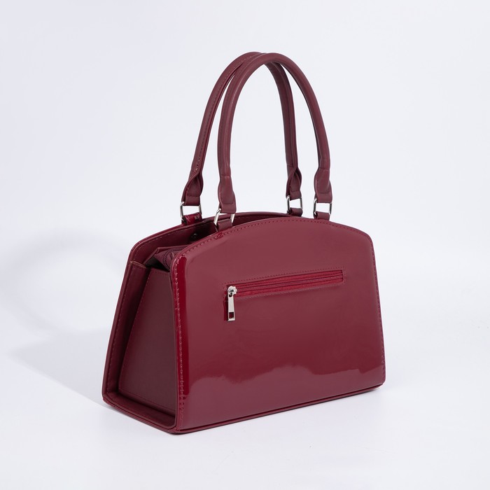 

Сумка женская El Masta на молнии, наружный карман, длинный ремень, цвет бордовый