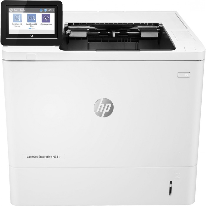 Принтер лазерный чёрно-белый HP LaserJet Enterprise M611dn (7PS84A), A4, Duplex Net принтер лазерный hp laserjet m110we 7md66e a4 wifi белый