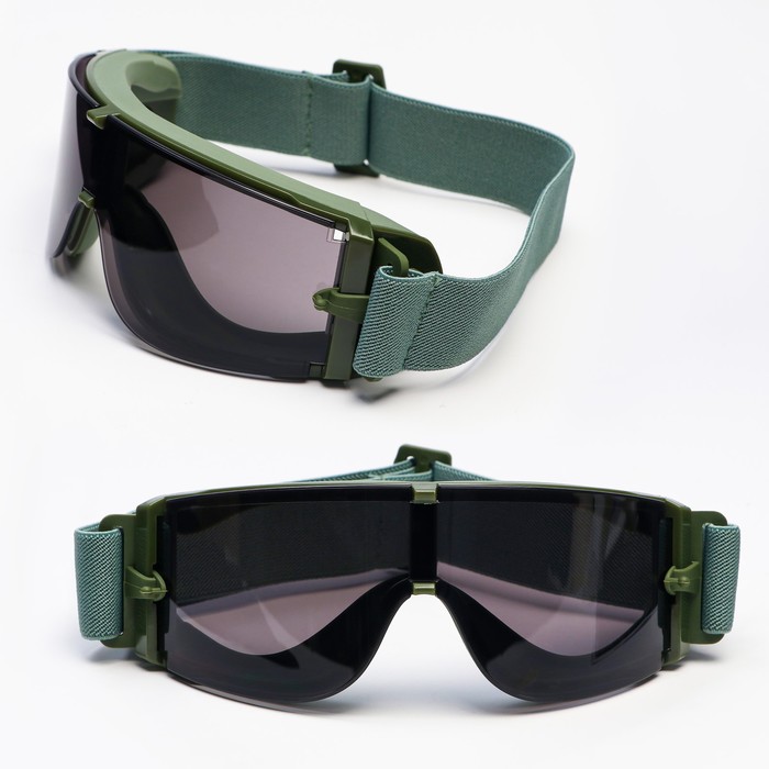 очки тактические со сменными линзами зеленые Очки тактические, со сменными линзами, на резинке