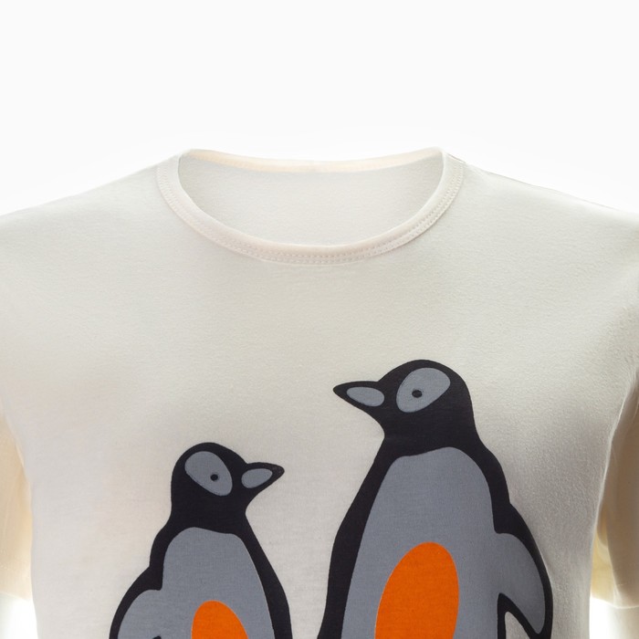 фото Комплект домашний женский (футболка/брюки) «penguin», цвет коричневый, размер 56 milena