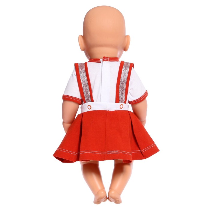 Одежда для кукол "Кофточка с сарафаном" 124