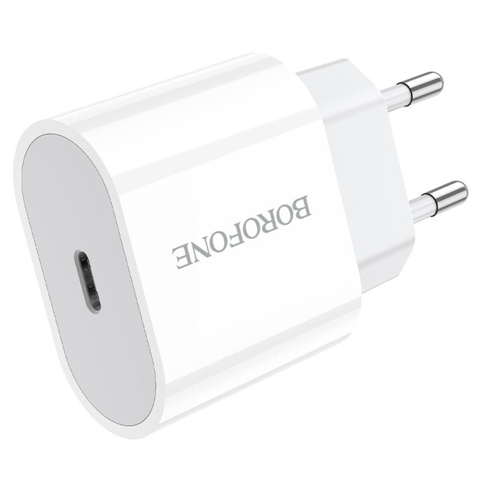 

Сетевое зарядное устройство Borofone BA61A, Type-C, 2.1 А, кабель Type-C - Lightning, белый
