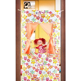 Ширма для кукольного театра 'Совы с оранжевым компаньоном',текстиль, р-р 120*60 см Ош