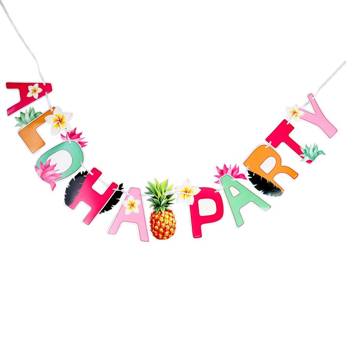 

Гирлянда с лентой Aloha party