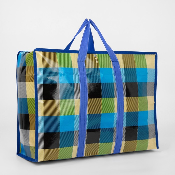 Сумка хозяйственная на молнии, 32 л, цвет синий/чёрный сумка хозяйственная на молнии 96 л цвет синий разноцветный