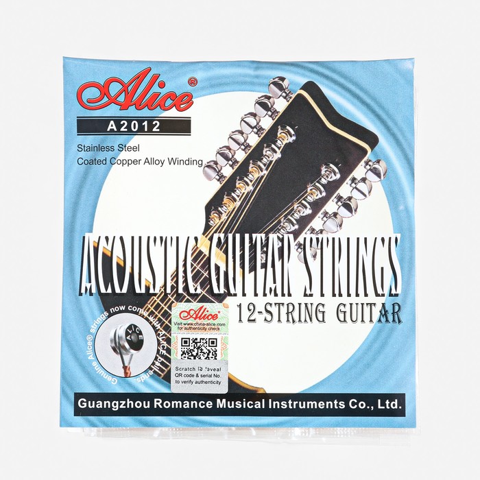фото Струны для 12-струнной гитары alice a2012 медь