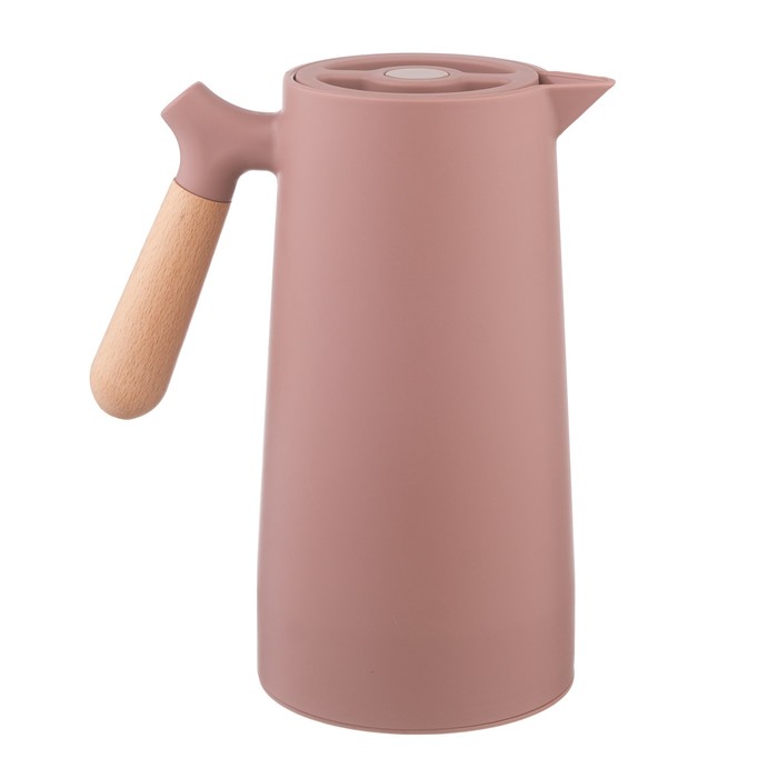 Термос-кофейник 1 л, сохраняет тепло 24 ч, 24.5 х 12.5 см, розовый