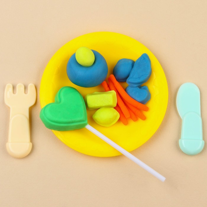 Игровой набор для лепки "Чудесные десертики" Маша и Медведь, 4 баночки с пластилином