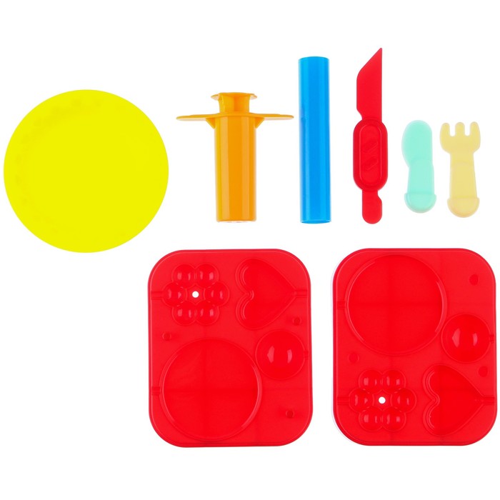 Игровой набор для лепки "Весёлые сладости", Маша и Медведь, 4 баночки с пластилином