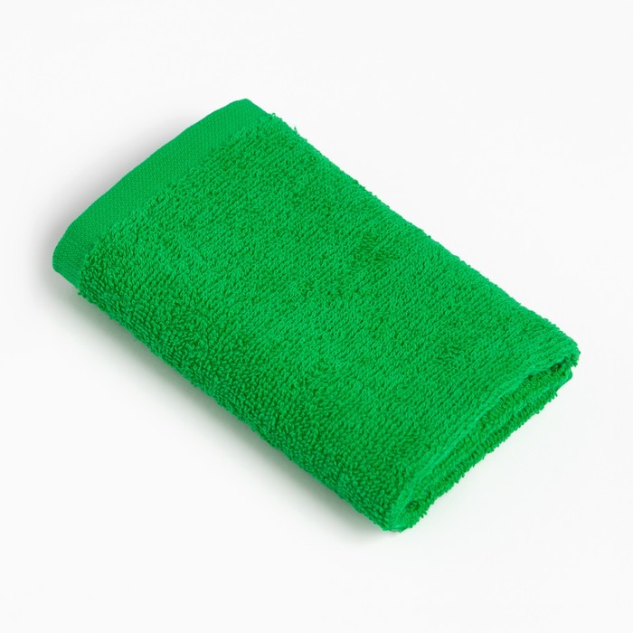 Полотенце махровое Этель 30х30 см, цвет ярко-зелёный, 100% хлопок, 340 г/м2