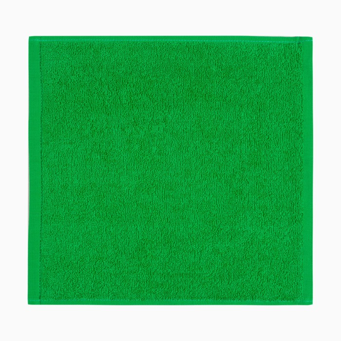 фото Полотенце махровое "этель" 30х30 см, цвет ярко-зелёный, 100% хлопок, 340 г/м2