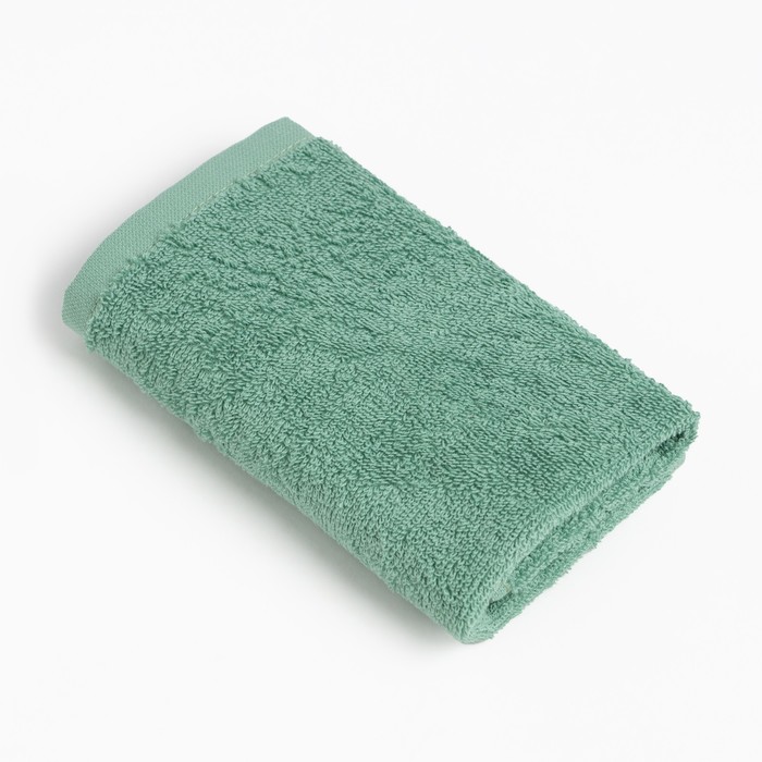 Полотенце махровое Этель 30х30 см, цвет тёмно-зелёный, 100% хлопок, 340 г/м2