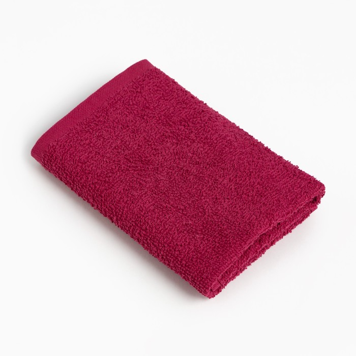 Полотенце махровое Этель 30х30 см, цвет вишнёвый, 100% хлопок, 340 г/м2
