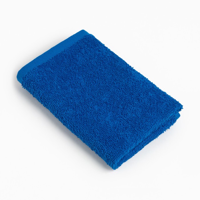 Полотенце махровое Этель 30х30 см, цвет индиго, 100% хлопок, 340 г/м2 полотенце махровое этель 30 30 см цв темно голубой 100% хлопок 340 г м2