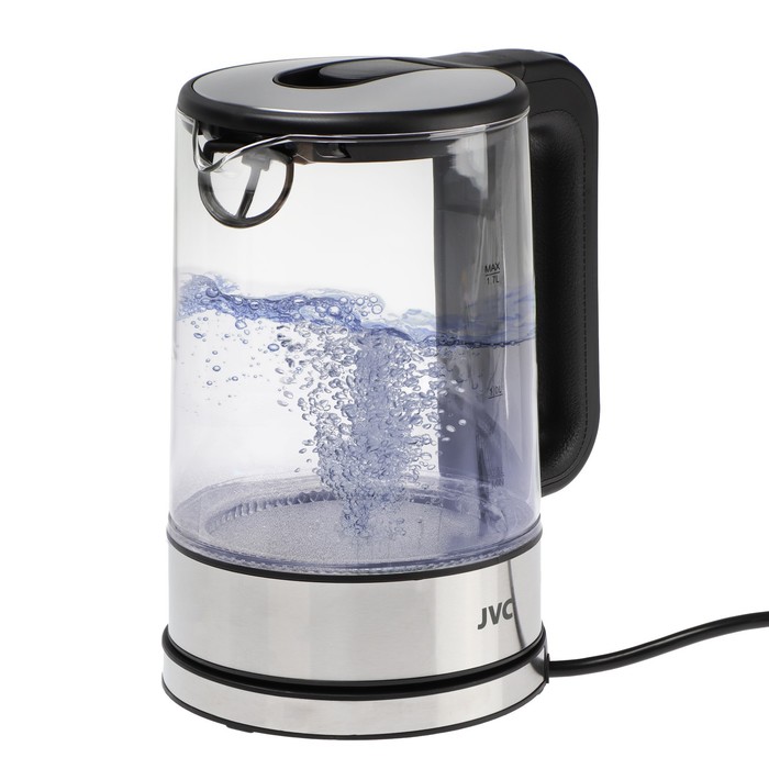 Чайник электрический jvc JK-KE1520 стекло 17 л 2200 Вт серебристо-чёрный 164900₽