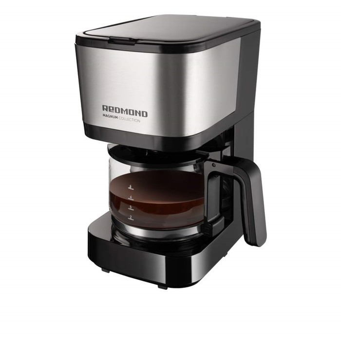 

Кофеварка REDMOND RCM-M1531, капельная, 600 Вт, 0.6 л, чёрно-серебристая