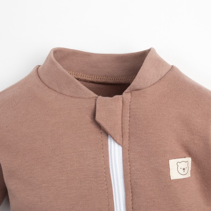 фото Комбинезон на молнии крошка, я basic line, рост 62-68 см, коричневый крошка я