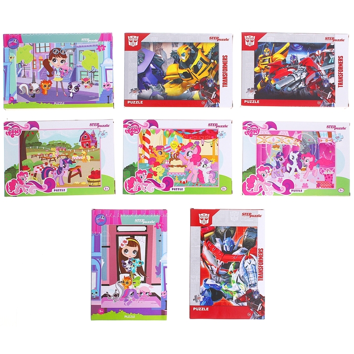 Пазл "Герои мульфильмов", 120 элементов, МИКС