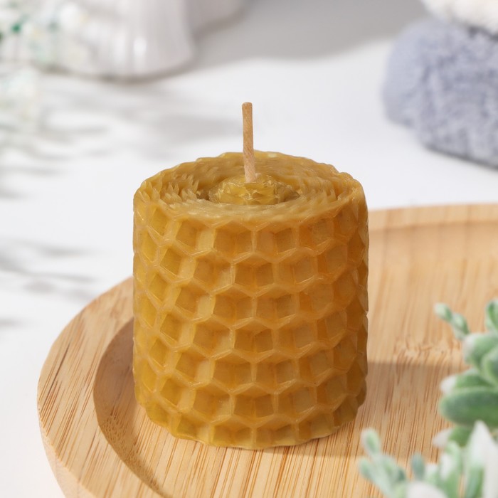 Свеча из вощины медовая, 4 см