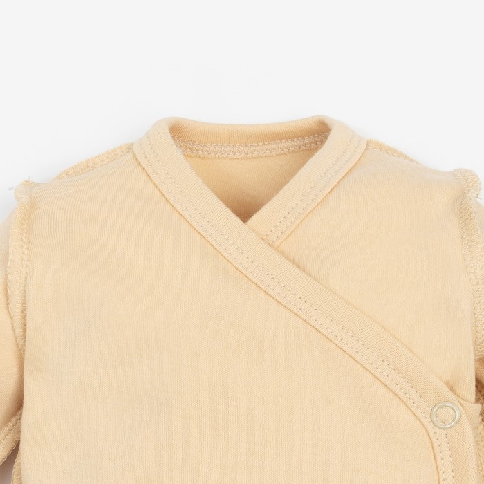 фото Комплект крошка я newborn (распашонка, ползунки, чепчик, комбинезон) р. 50-56, бежевый