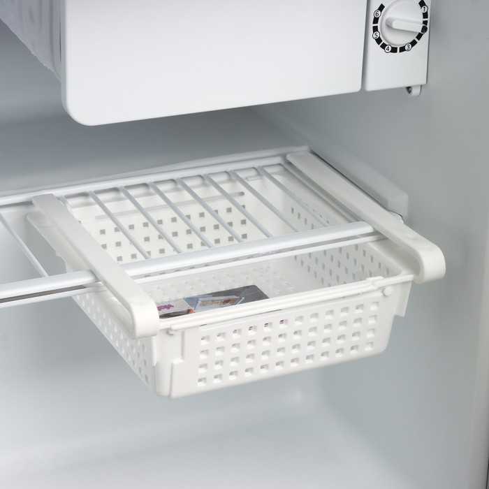 фото Органайзер для холодильника раздвижной «лофт», 19,7×20×7,7 см, цвет белый виолет