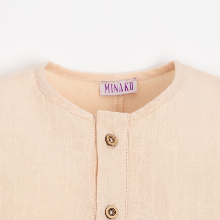 фото Комбинезон детский без рукавов minaku цвет светло-бежевый, рост 86-92 см