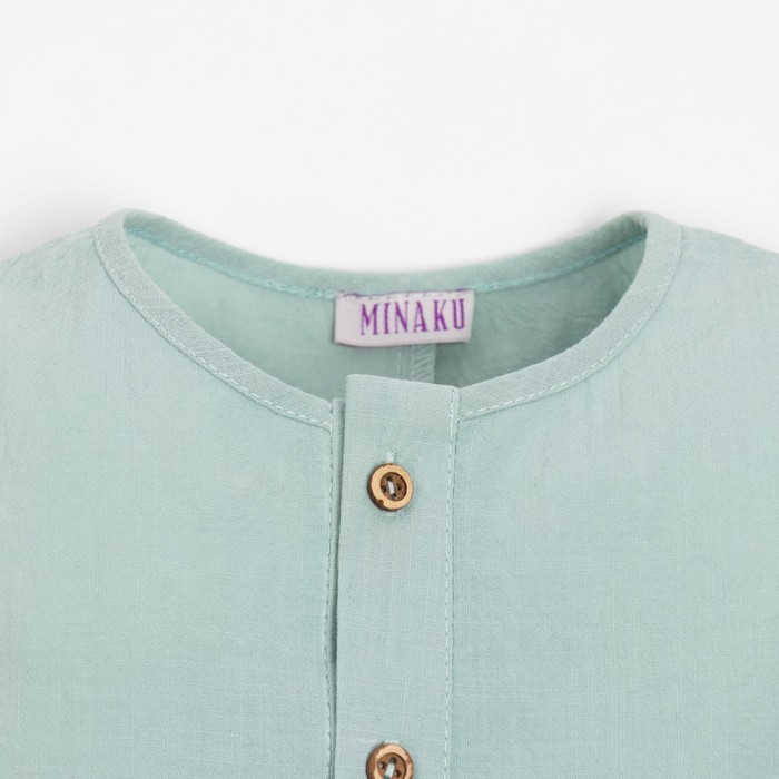 фото Комбинезон детский без рукавов minaku цвет зелёный, рост 74-80 см