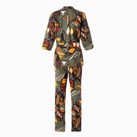 

Комплект женский домашний (фуфайка/брюки), цвет зелёный, размер 48