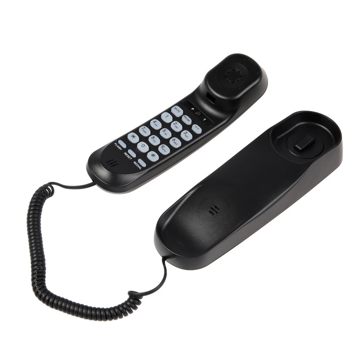 Проводной телефон Ritmix RT-002, пауза, повтор, импульсный набор, черный