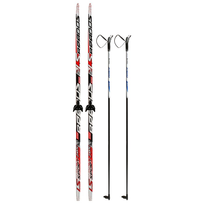 Комплект лыжный БРЕНД ЦСТ Step, 205/165 (+/-5 см), крепление 0075мм, цвет МИКС