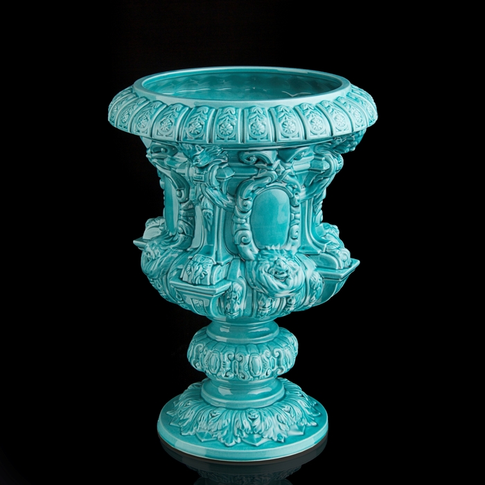 Ваза интерьерная "Гардинье", бирюзовая