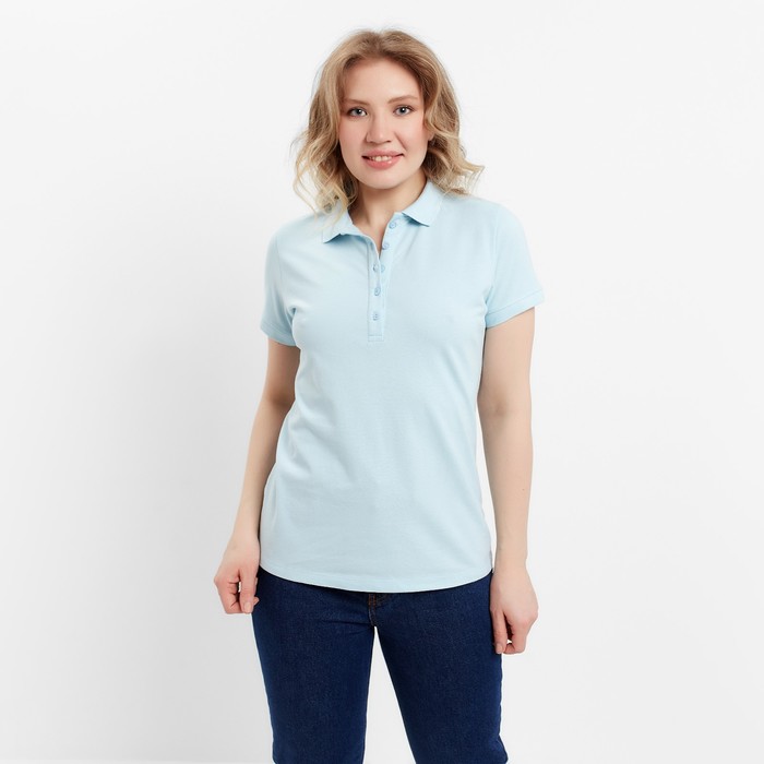 

Футболка (поло) женская MINAKU REGULAR FIT: цвет голубой, р-р 50