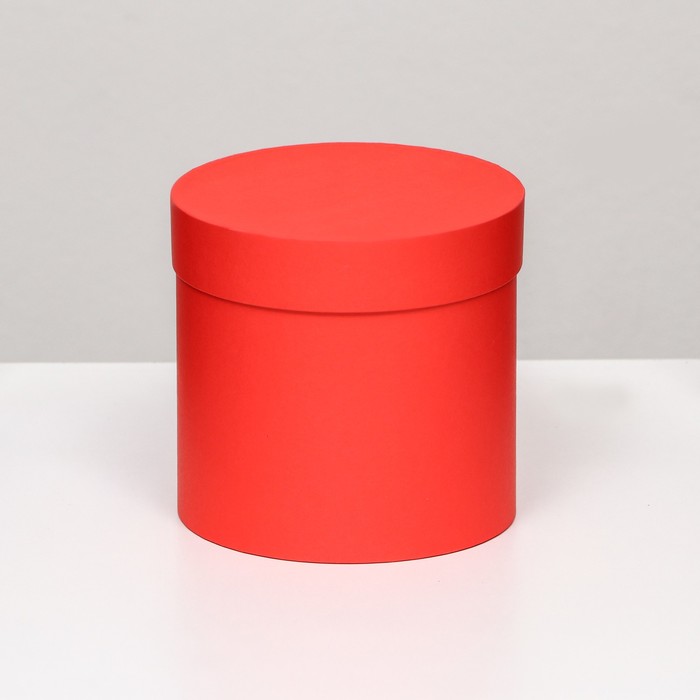 Шляпная коробка красная, 13 х 13 см