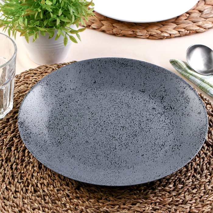 

Тарелка обеденная SLATE, d=25 см, цвет серый