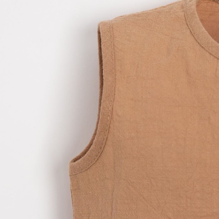 фото Комбинезон детский без рукавов minaku цвет бежевый, рост 68-74 см