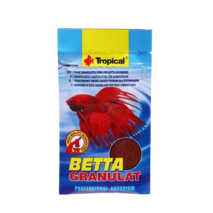Корм Tropical Betta Granulat для петушков и лабиринтовых рыб, гранулы, 10 г