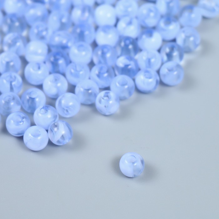 фото Набор пластиковых бусин "астра" 6 мм, 20 гр (170+/-10шт), голубой astra