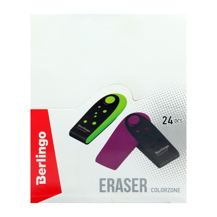 

Ластик Berlingo 40*15*15мм "Color Zone", прямоугол/овальн, термопласт. резина, пласт.футляр 517736